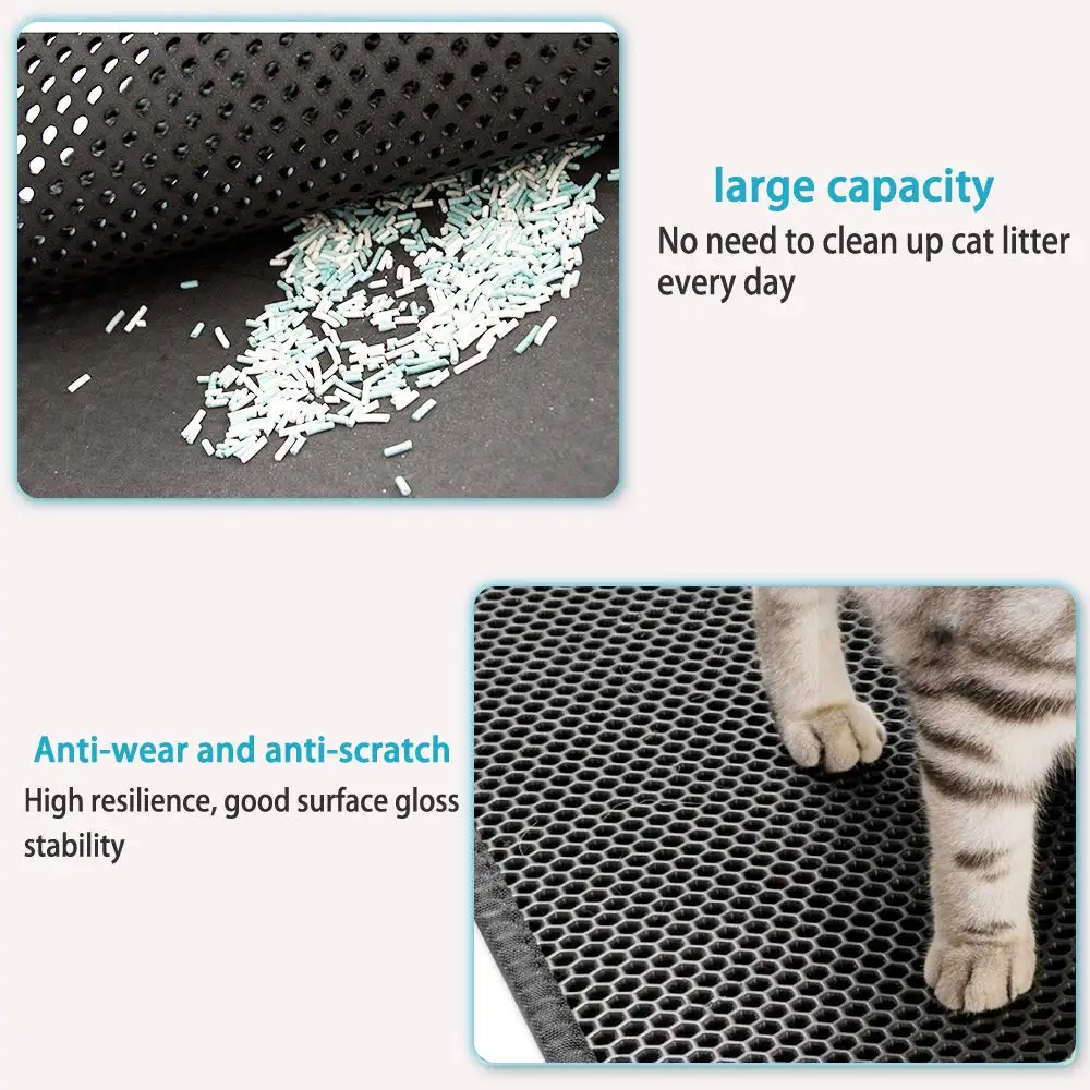 Huisdier Kat Kattenbak Mat Waterdicht Dubbellaags Eva Opvouwbaar Kattenbak Vangen Huisdier Tapijt Bedpads Voor Katten Huisdier Schone Benodigdheden