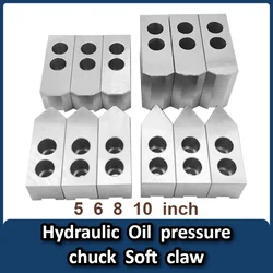 New Hydraulic Oil pressure chuck Soft claw 5 6 8 10 inch 60/90/120 degree High quality standard 3 jaws For mechanical CNC lathes