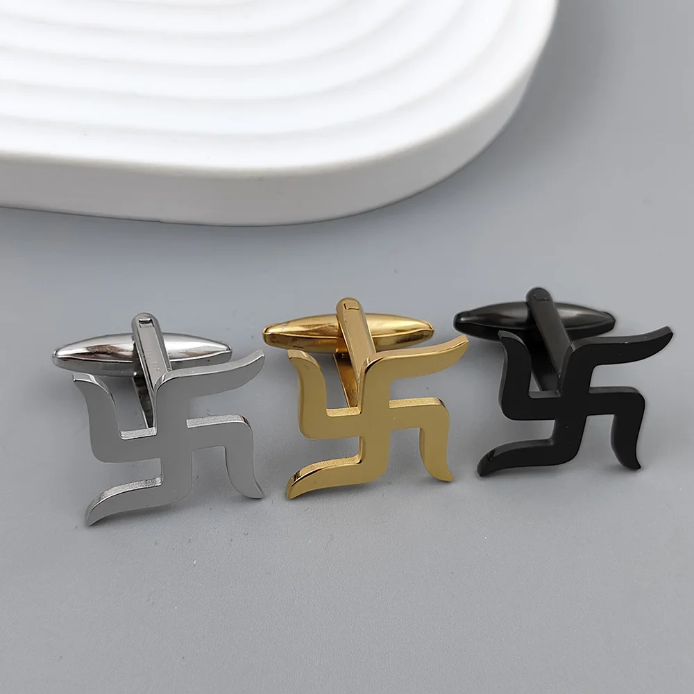 

New French shirt geometric shape buttons high-end business men's accessories husband wedding jewelry father gift