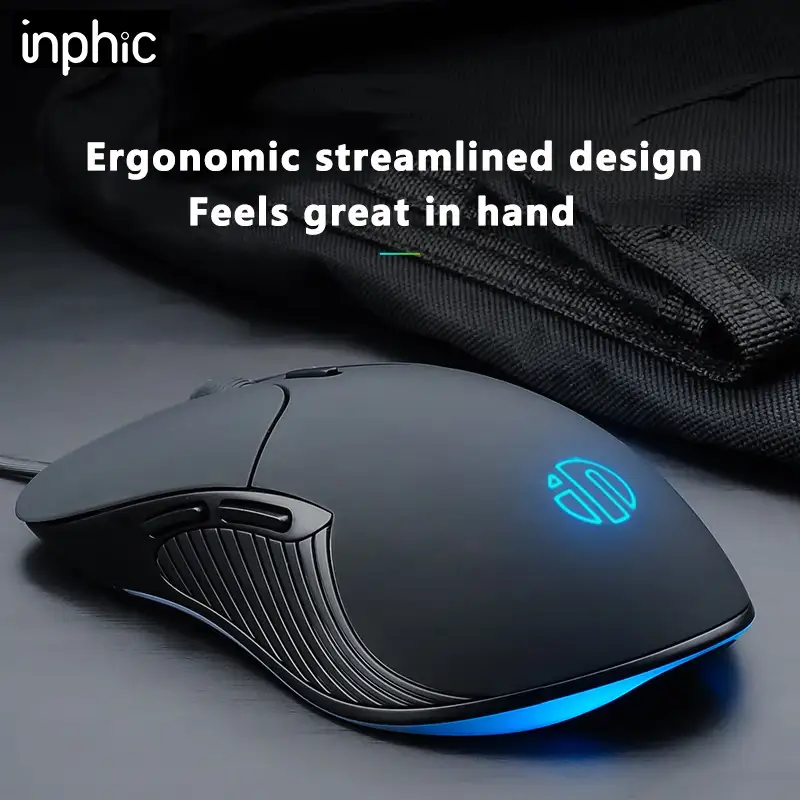 ماوس سلكي INPHIC B2 USB صامت للألعاب والمكتب للكمبيوتر الشخصي واللاب توب - 2