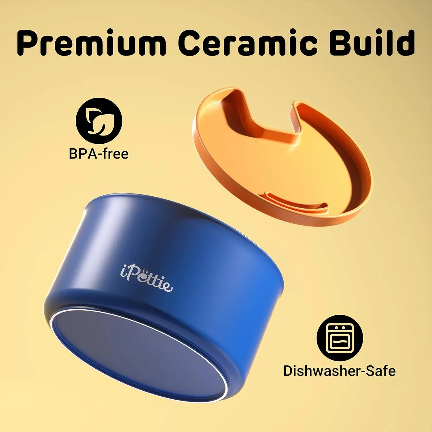 Indoor Pet Drinking, Ceramic & ABS Material, No Color Specified, Cordless, 3 Water Modes, Ultra - Quiet, Rechargeable & Alerts