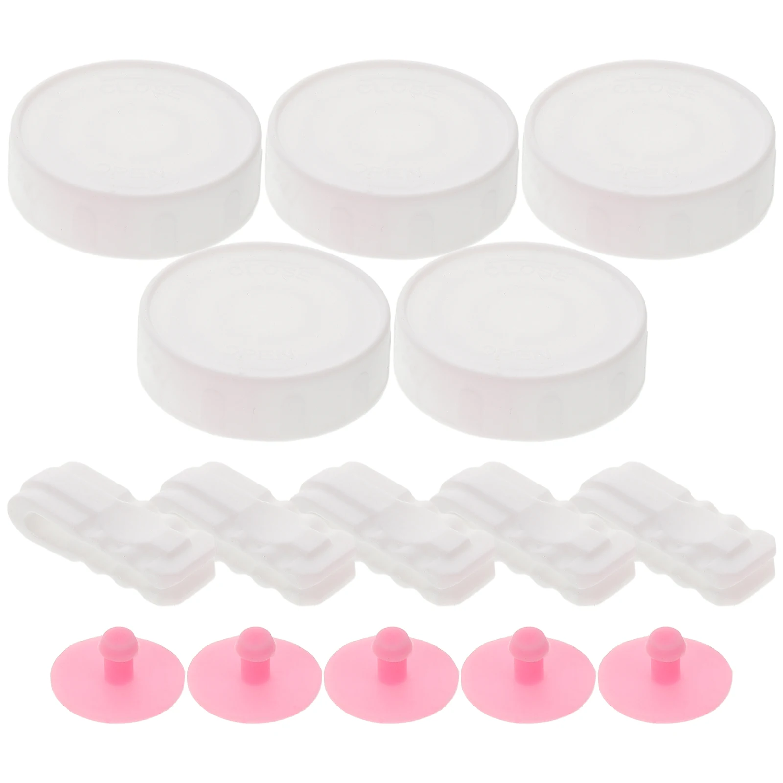 

1 Set Vacuum Compression Bag Accessories: Universal Sealing Clips Valve Plugs Airtight Storage Solutions For Home Travel Space