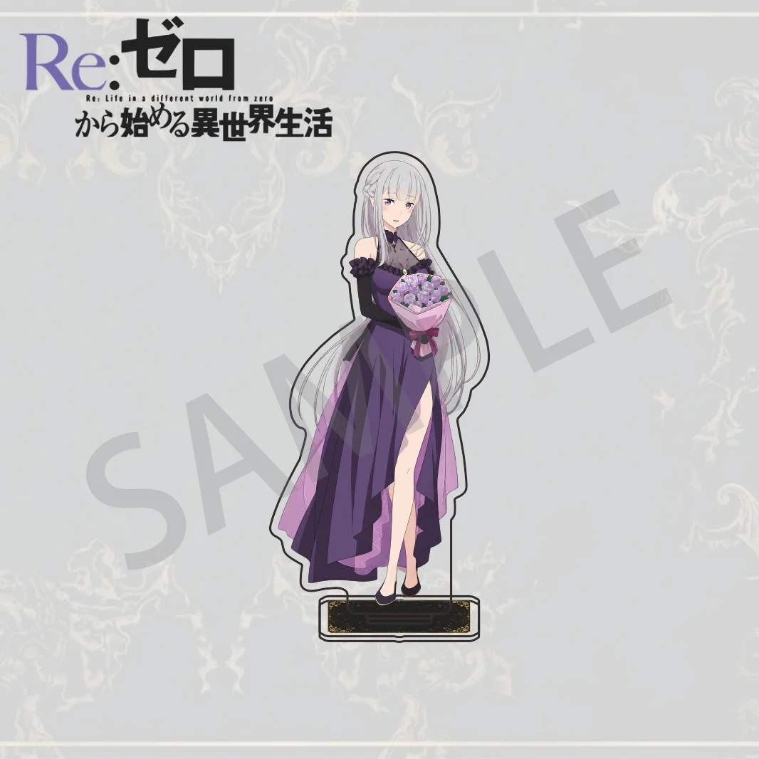 New Anime Re Zero Starting Life in Another World Acrylic Stand Keychain Emilia Ram Rem Subaru Natsuki Figure Collection