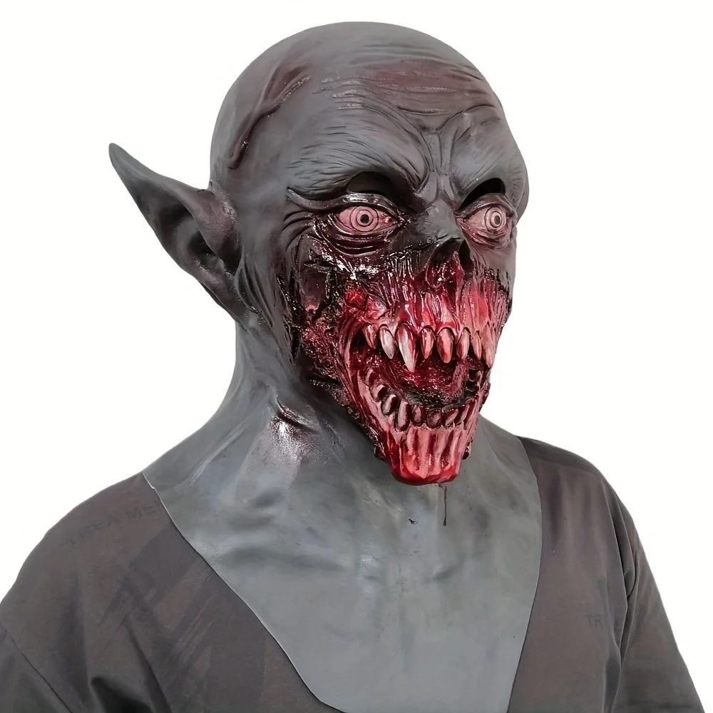 Orribile Zombie Copricapo Accessori per costumi cosplay di Halloween Maschera da vampiro Demone malvagio Copricapo insanguinato Puntelli per feste di festival