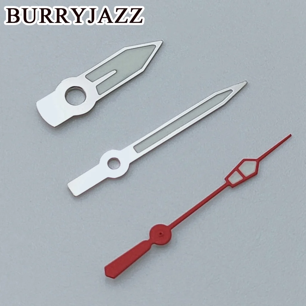 BURRYJAZZ NH35 NH36 NH38 7S26 7S36 4R35 4R36 часы серебряные черные стрелки зеленые светящиеся