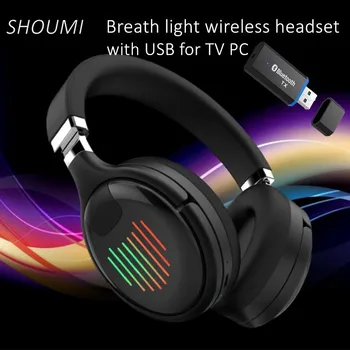 Wireless Headphones Bluetooth TV Headphones Stereo TVs Headset Mic and Computer Bluetooth to transmit helmet television music