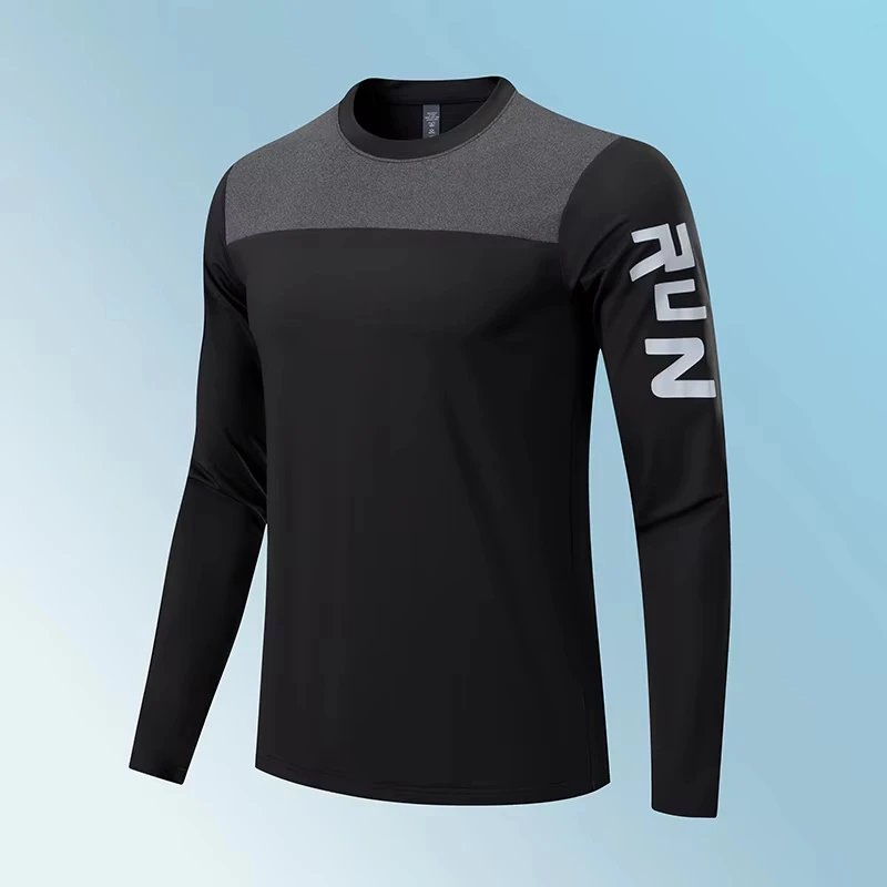 New Comfortable Mens Compression Shirts Bodybuilding Skin Tight Long Sleeves Running T-Shirts Quick Dry Sport T-Shirts