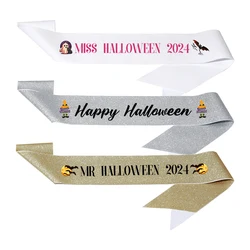 MISS HALLOWEEN 2024 Party Ribbon MR HALLOWEEN 2023 Nightclub Festival Party Glitter Ribon Belt 2023 Popular Decoration