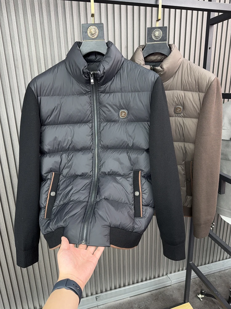 Svip Men's down Jaet .3W+90 White Du down Lightweight Casual Stand Collar Winter Faionable Ci Sle Regular Length