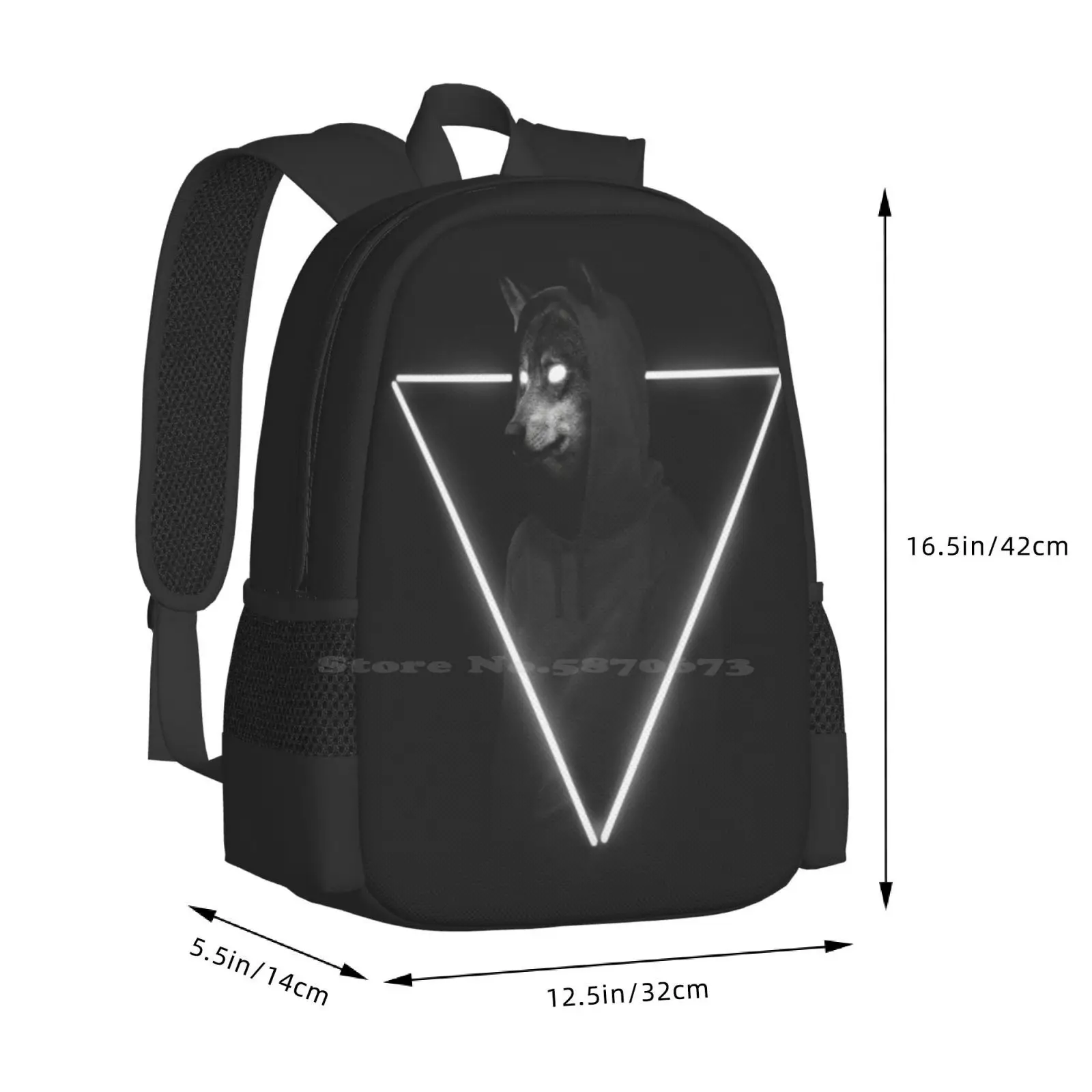 It'S Me Inside Me New Arrivals Unisex Bags Student Bag Backpack Wolf Neon