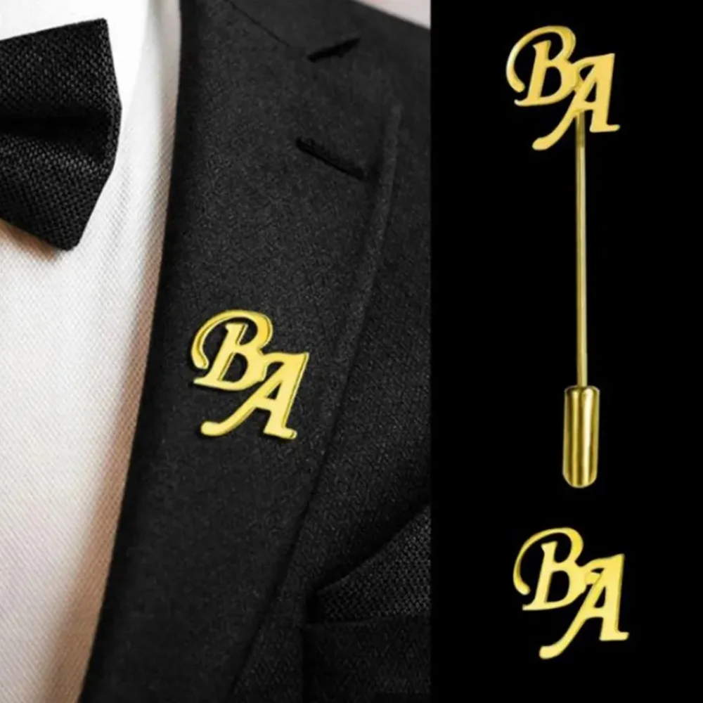 

Customized groom's wedding brooch, groomsman gift, personalized jewelry, husband's gift, Father's Day gift