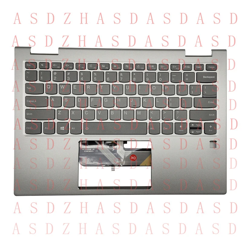 

Новая клавиатура с подсветкой для Lenovo Yoga 730-13IKB, US-раскладка, серебристая, 5CB0Q95936 US