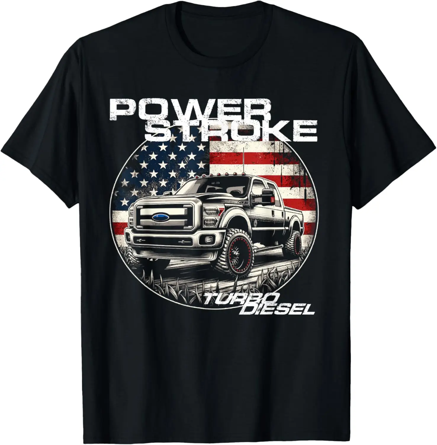 Stroke Truck 6.7 Coal Rolling Diesel Power T-Shirt 100% Cotton Trendy Y2K Short-Sleeve Tee-Soft, Quick-Drying, Moisture-Wicking;