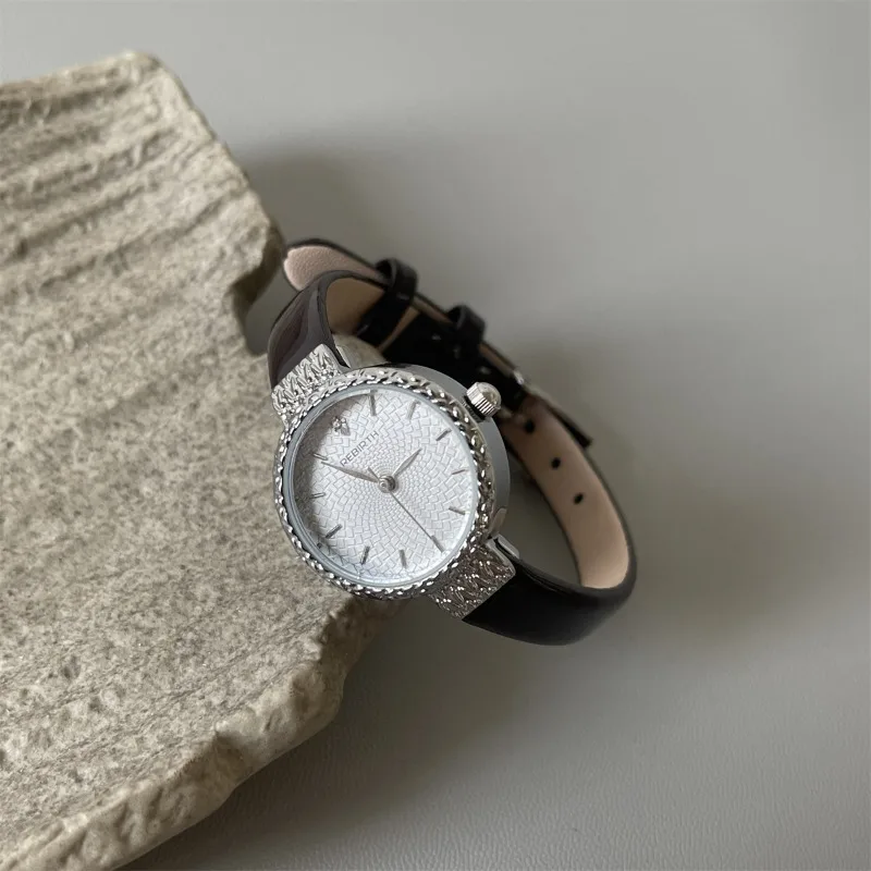 Relojes de mujer con esfera pequeña a la moda, reloj de cuarzo con correa de cuero informal, reloj de pulsera de cuarzo con correa de cuero para regalo de mujer