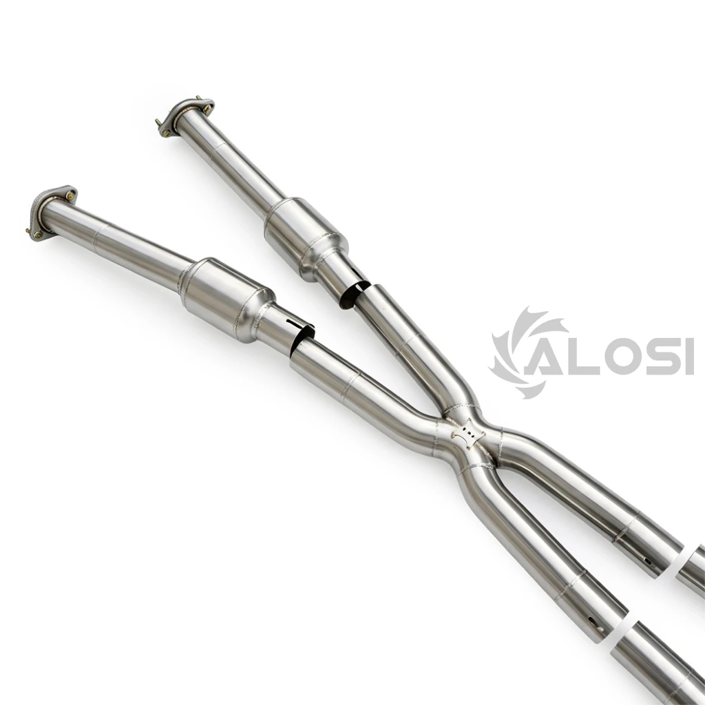 Stainless steel exhaust mid section for Lexus LC500 LC500H 3.5/5.0 2017+ performance Exhaust mid section with resonator X-tube