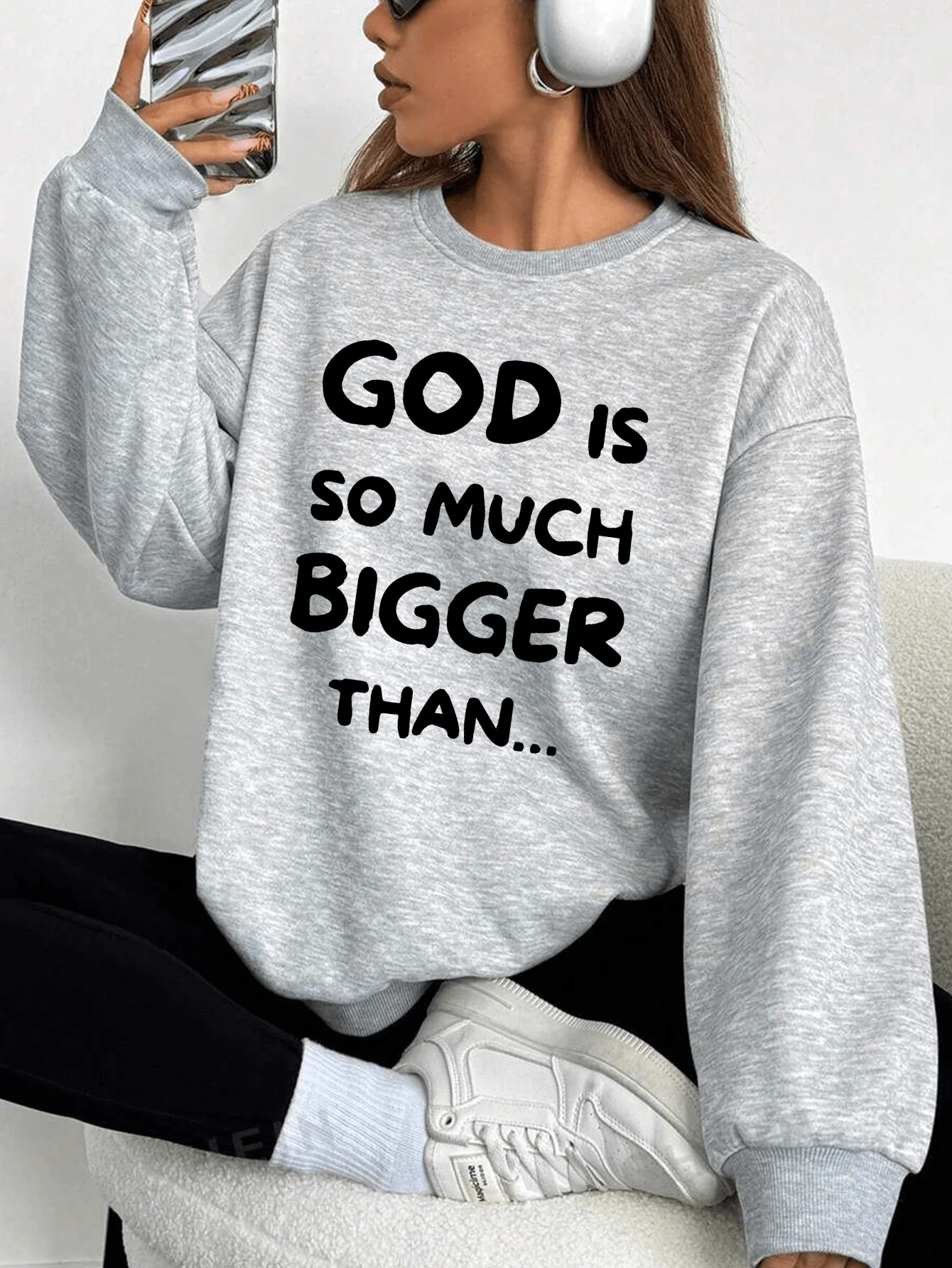 Winter Clothing Gift Ideas - Women's Letter Graphic Sweatshirt Crewneck Casual