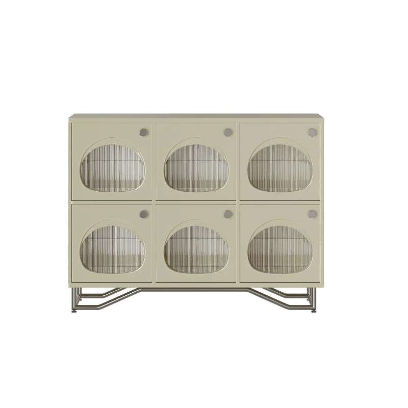 

Кремово-желтый шкаф-ведро, художественное моделирование, обеденный боковой шкаф из цельного дерева для гостиной, спальни, кухонный настенный шкафчик