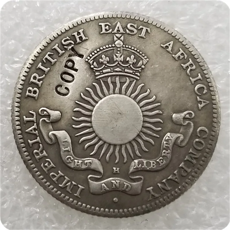 Mombasa-Copia de moneda, 1890 Rupee, IBEA, empresa Imperial británica de África oriental, 1/2