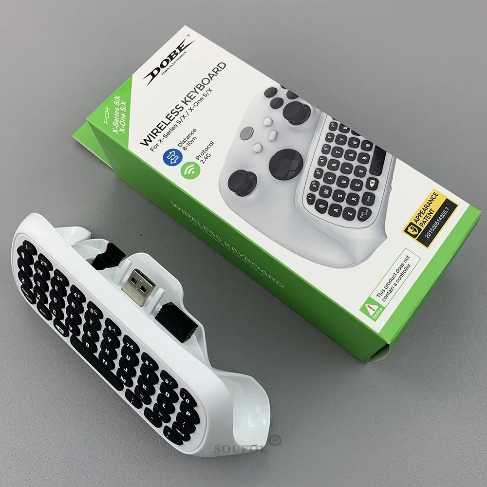 2.4G Draadloos Toetsenbord Voor Xbox Serie X/S/Een/Een S Controller Chat Pad Mini Gaming toetsenbord Met USB Ontvanger Hoofdtelefoonaansluiting - afbeelding 1