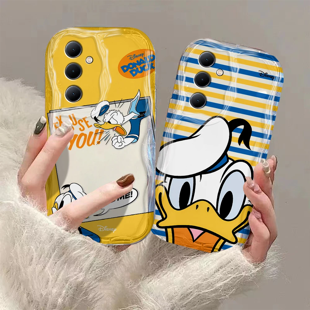 Cute Donald Duck 3D Wave Case For Xiaomi Mi 14 12 12T 11 Lite Poco M6 X6 X5 X4 F4 X3 M3 Pro 4G 5G Soft Silicone Cover