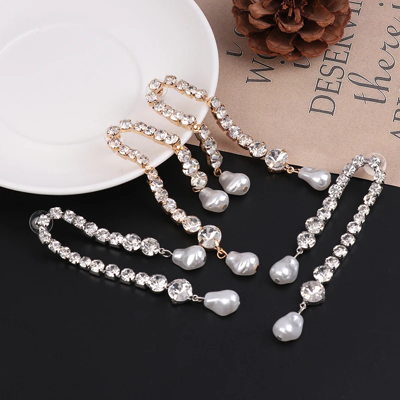 1 par de nicho strass franja brincos moda simples luz luxo brincos presente para mulheres banquete jóias acessórios