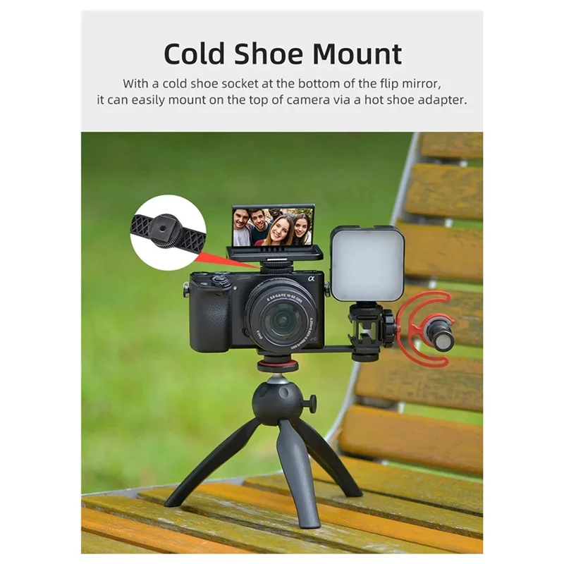 

JABS-Camera Flip Mirror For DSLR And Mirrorless Cameras For Sony, Canon, Panasonic, Nikon Cold Shoe Gimbal