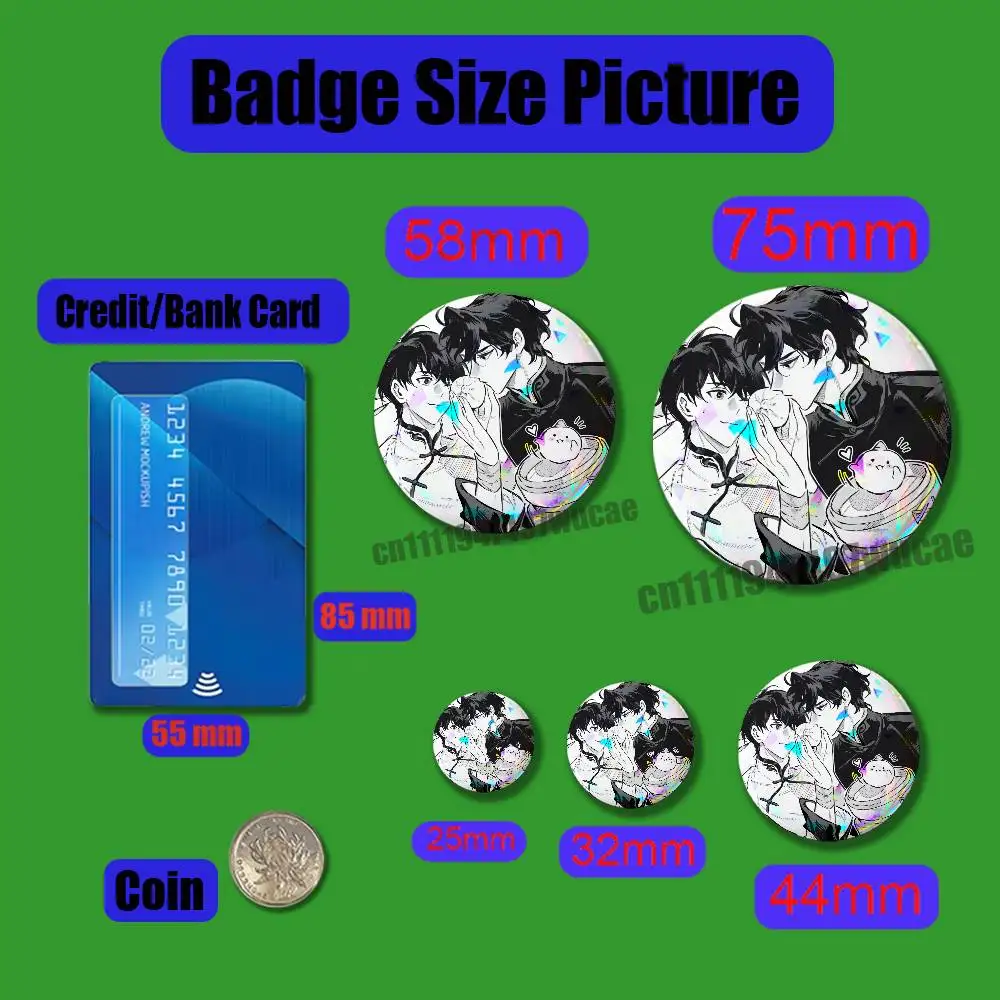 For ORV D-Dokja J-Joonghyuk Joongdok Badge Case Custom Pin Insignia Emblem Round Clothes Brooch Button Laser Cover