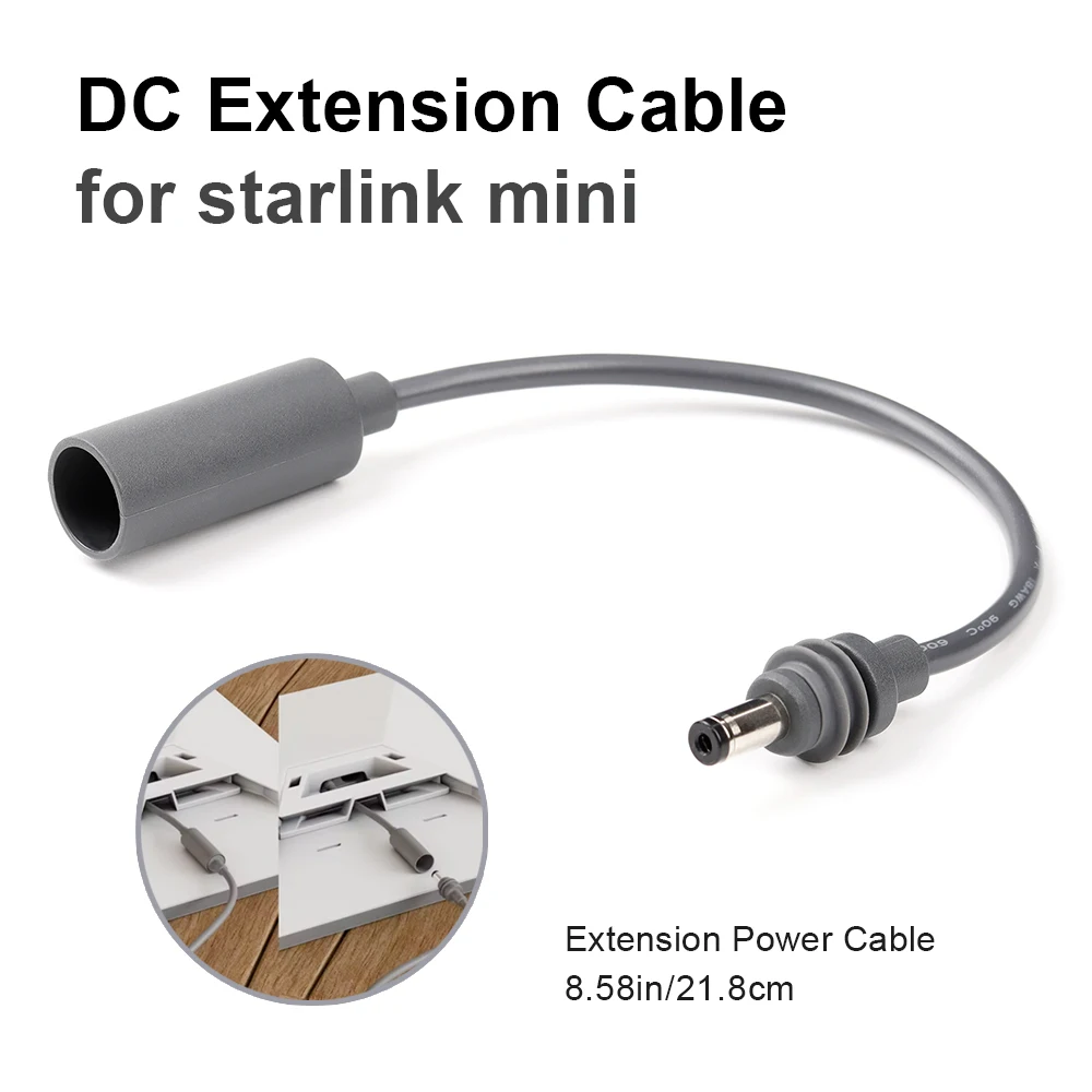For Starlink Mini DC Extension Cable Female to Male Plug Waterproof Power Converter Adapter Hole Extender