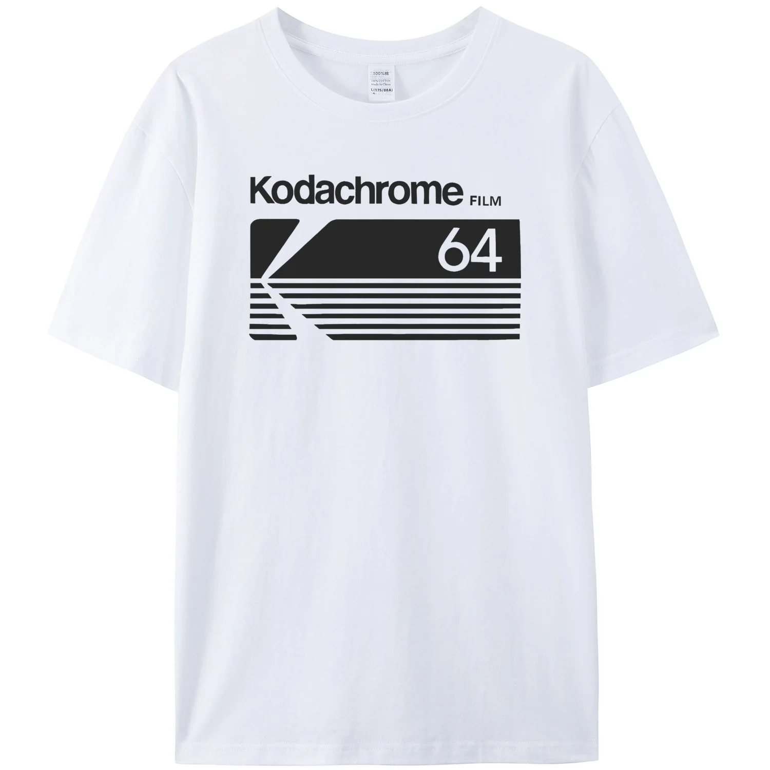 Fashion Kodak Kodachrome Logo T Shirt Men Short-Sleeve Photographer T-shirts Summer Tee Tops Pure Cotton Oversized Tshirt Merch