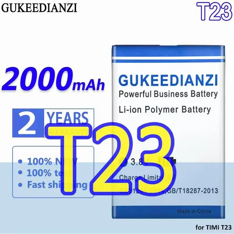 

Высокоэффективный аккумулятор для мобильного телефона емкостью 2000 мАч для Timi T23, экологически чистый