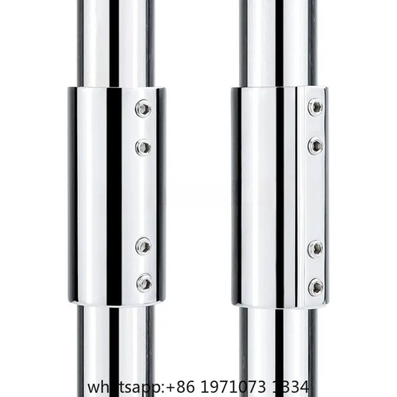 Marine two-way railing handrail 180-degree flat mouth pipe connector 316 stainless steel yacht accessories