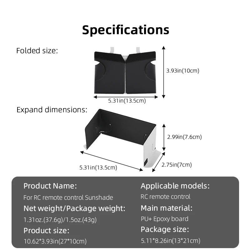 Visière multifonctionnelle bloquant la lumière pour DJI Mini 3PRO RC, écran, télécommande, accessoires, pièces, AIR2S