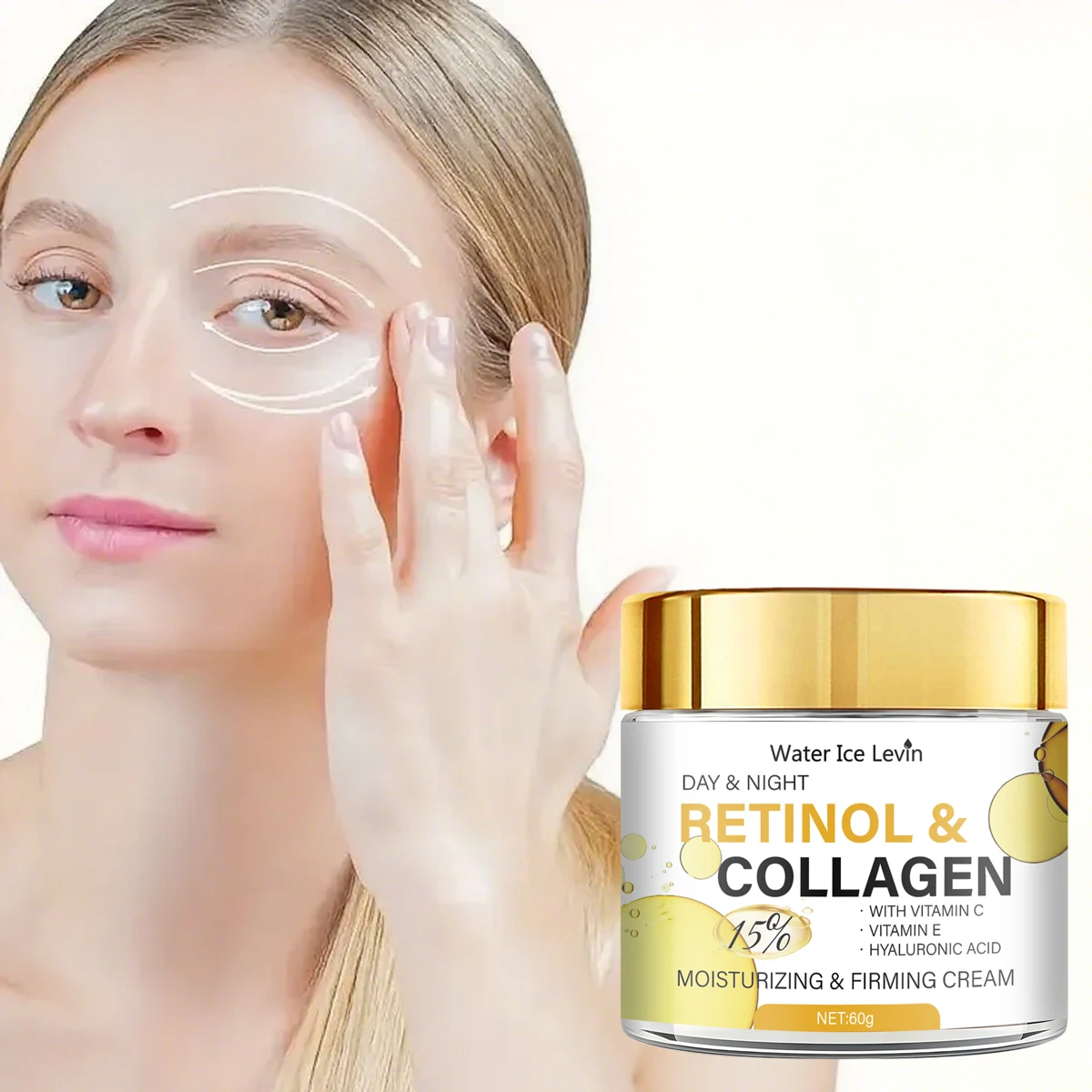 Retinol & Collagen Eye Cream: Visibly Lifts, Tightens, Smooths. This Retinol & Collagen Cream Reduces Wrinkles, Under-Eye Bags.