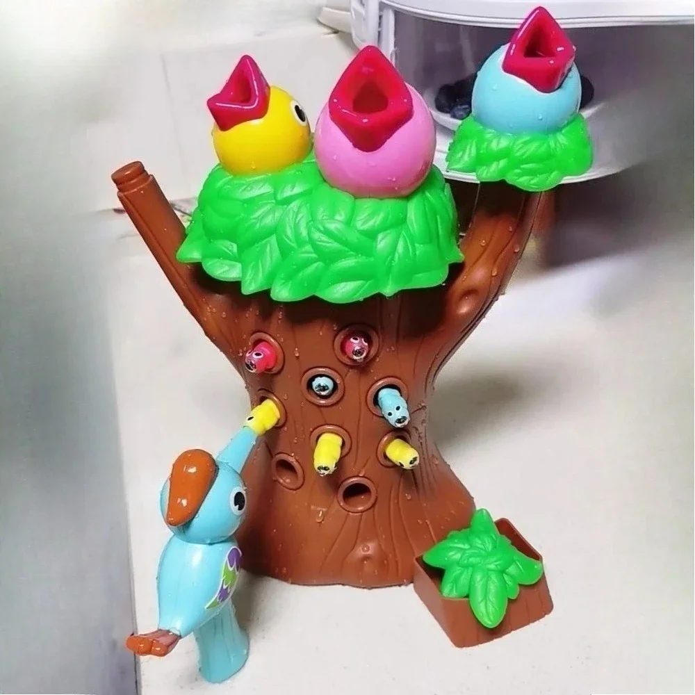 Gioco picchio con illuminazione parlante: abbinamento colorato di forme di insetti, giocattolo per addestramento alla coordinazione occhio-mano per bambini