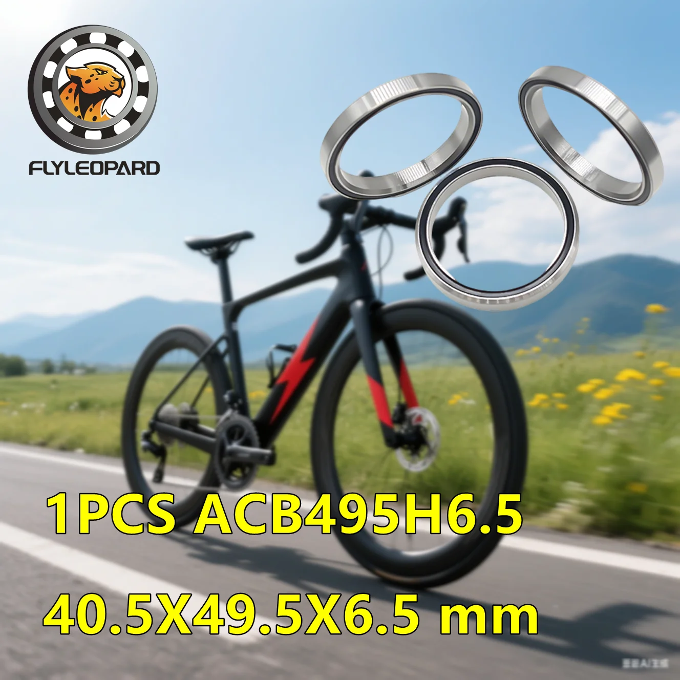 

1PCS ACB495H6.5 Headset Bearing 40.5X49.5X6.5 mm Degree Angle Single Sealed for Campy Shimano FSA Integrated Headsets