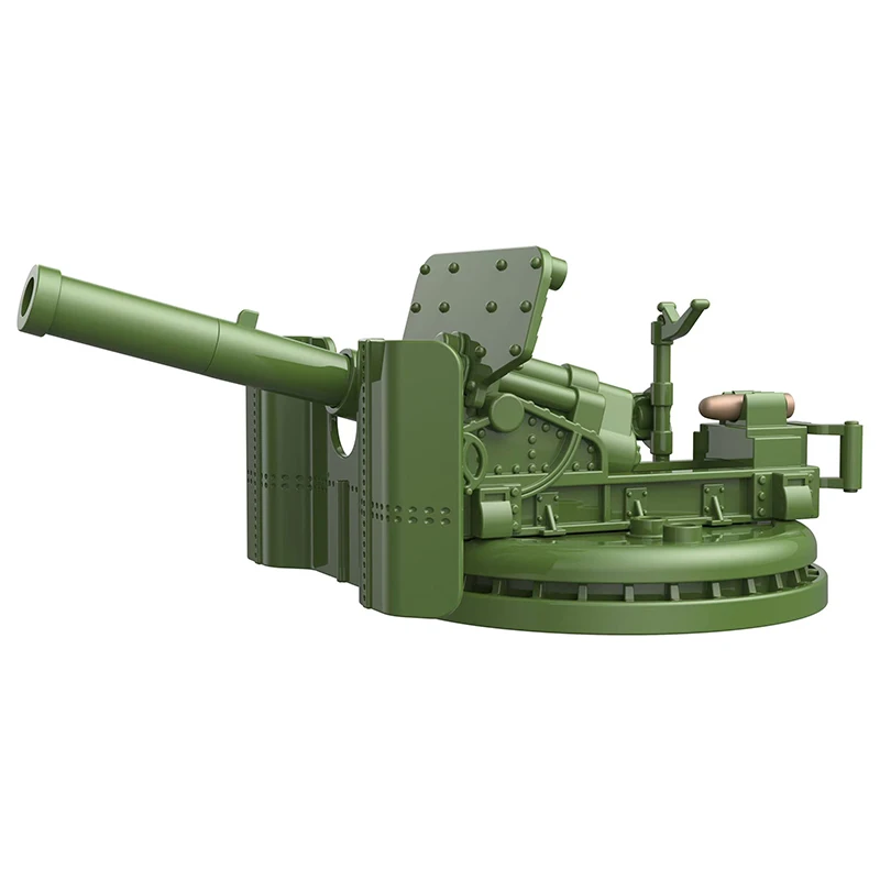 Weltkrieg Flugabwehrgeschütz Raketenartillerie Militär Armee Kriegswaffe Soldat MOC Modell Bausteine Spielzeug für Kinder