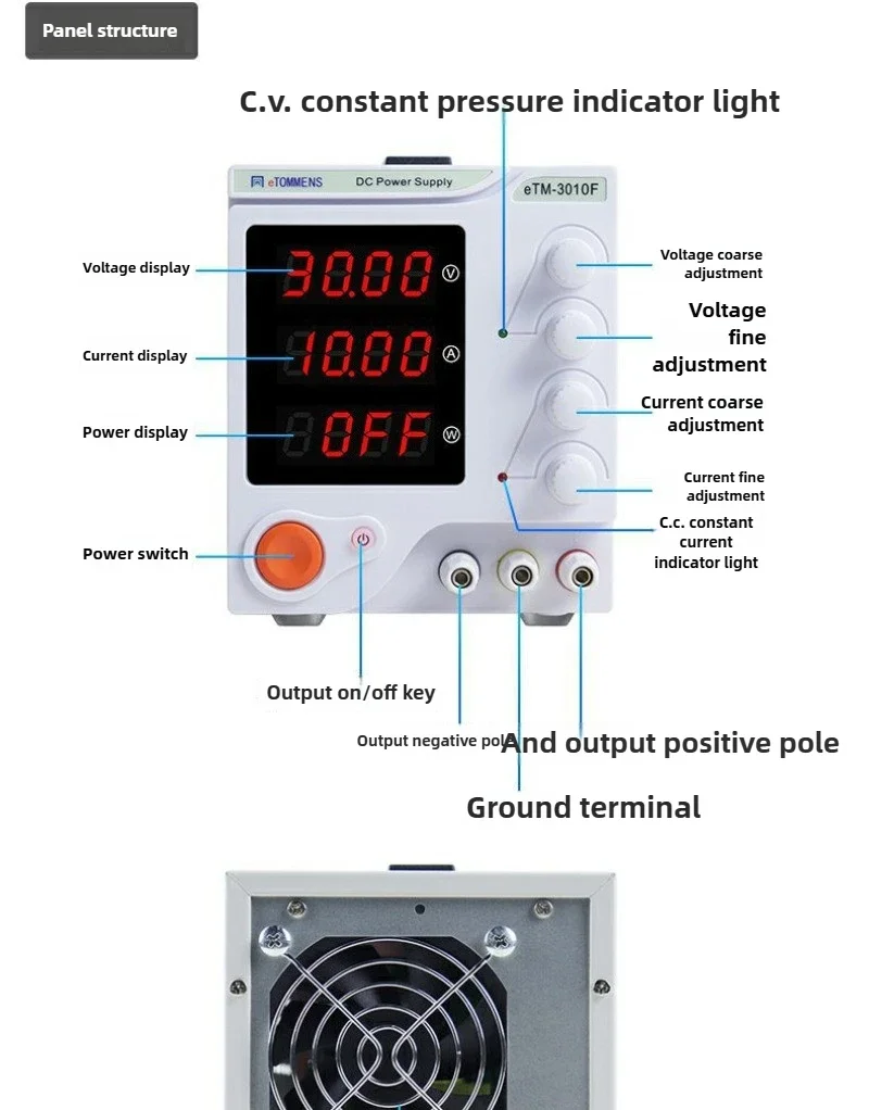 

Программируемый источник питания постоянного тока 30–70 Вт, линейный студенческий лабораторный регулируемый источник питания постоянного тока для обслуживания мобильных телефонов