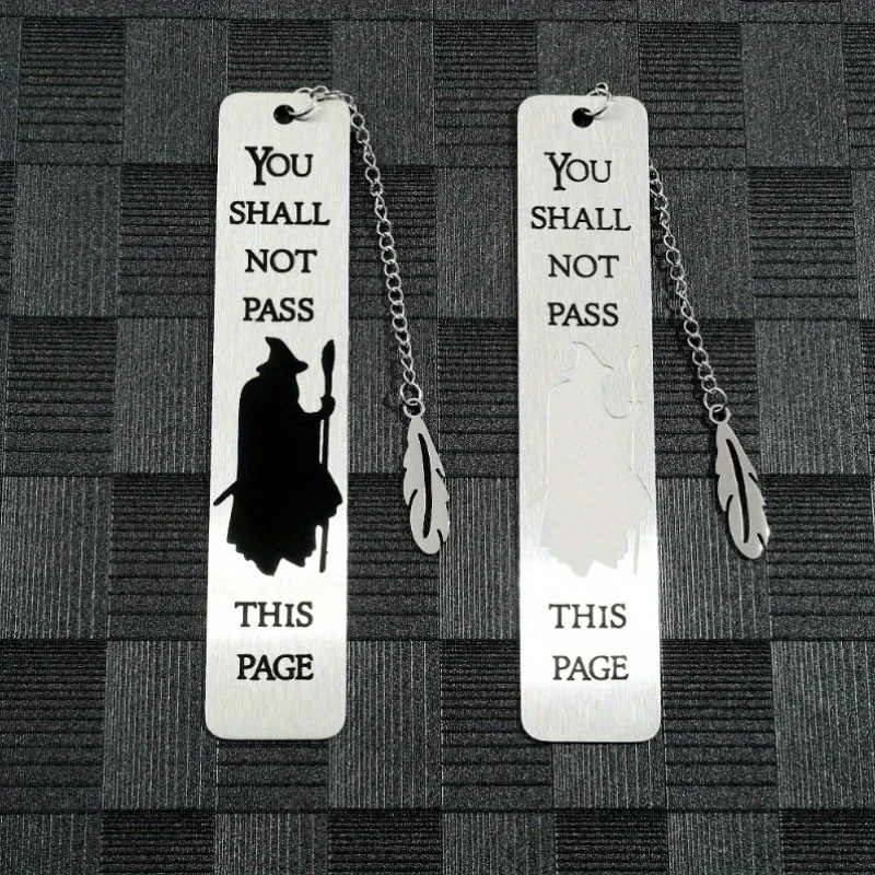 Punk Magic Wizard Bookmark Stainless Steel Page Marker Tool Movie Periphery Sorcerer Reading Stationery for Bookworm Reader Gift