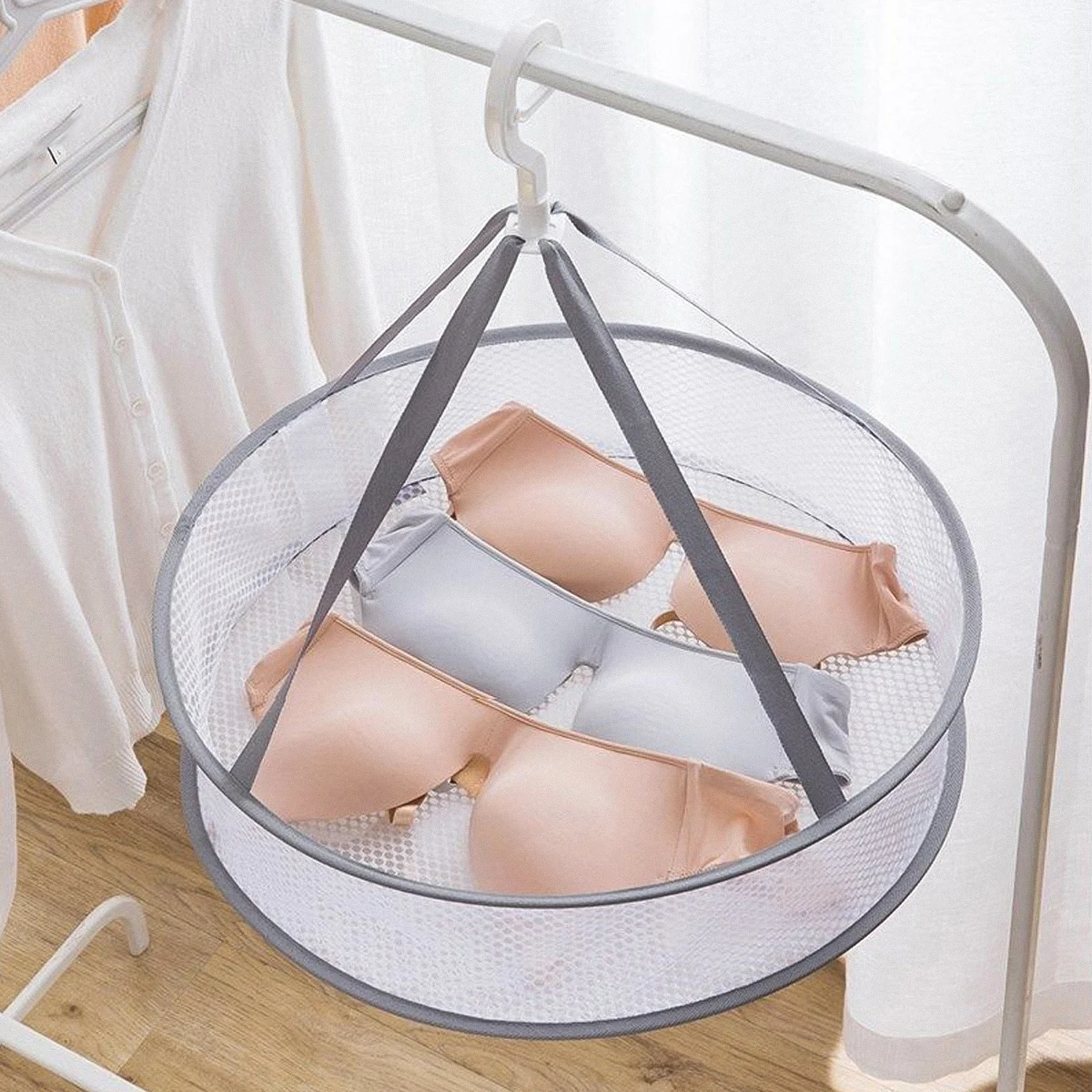 

2 Pcs Drying Rack for Laundry Clothes Basket Storage Hanging Tools Household Man