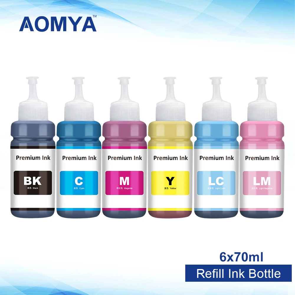 

664 673 Набор для заправки красителей 6*70 мл для принтера EPSON L800 L801 L805 L810 L850 L1800 L380 L565 T6731 T6732 T6733 T6734 T6735 T6736