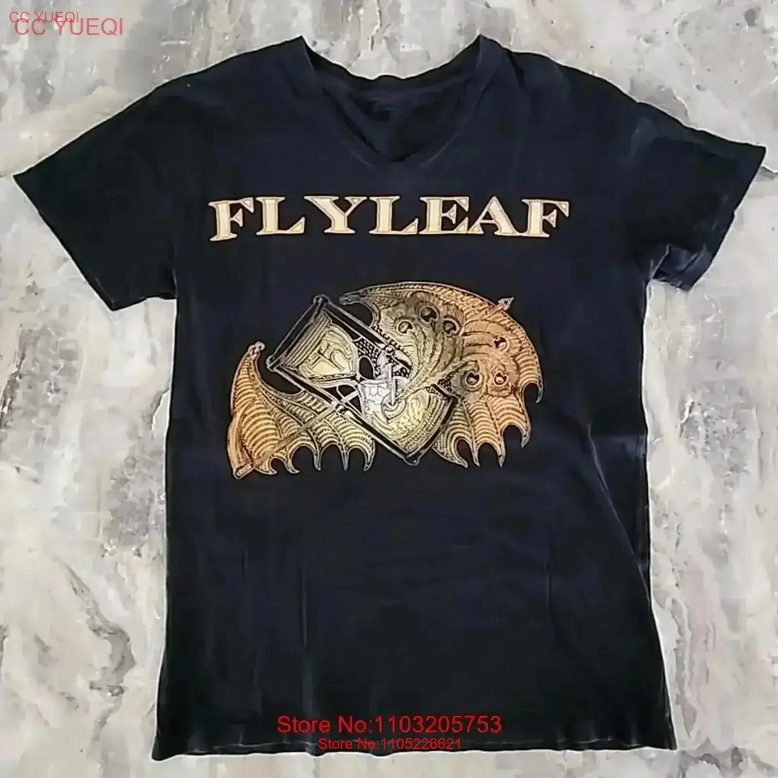 Vintage Flyleaf Band Black Cotton T Shirt Concert S to 5XL EL034 Washed Top For Everyday Wear homme Stretched vintage Washed
