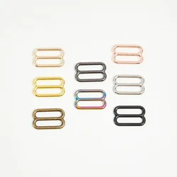 5 pz metallo Tri Glide Slide Buckle Middle Center Bar Adjuster Buckle per Leather Craft Bag Strap Belt fettuccia 10/15/20/25/32/38mm