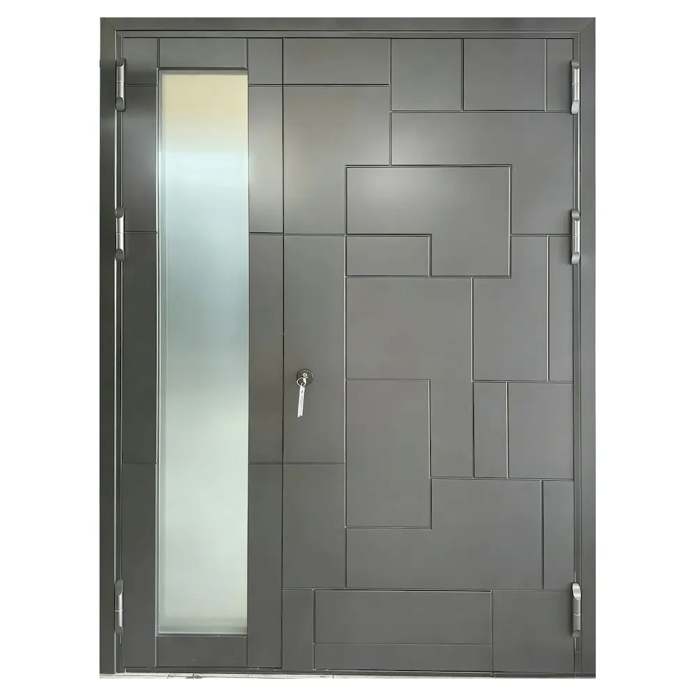 Customization Modern Interior Pivot Door Stainless Steel Tropical Design Tempered Glass Entrance Door