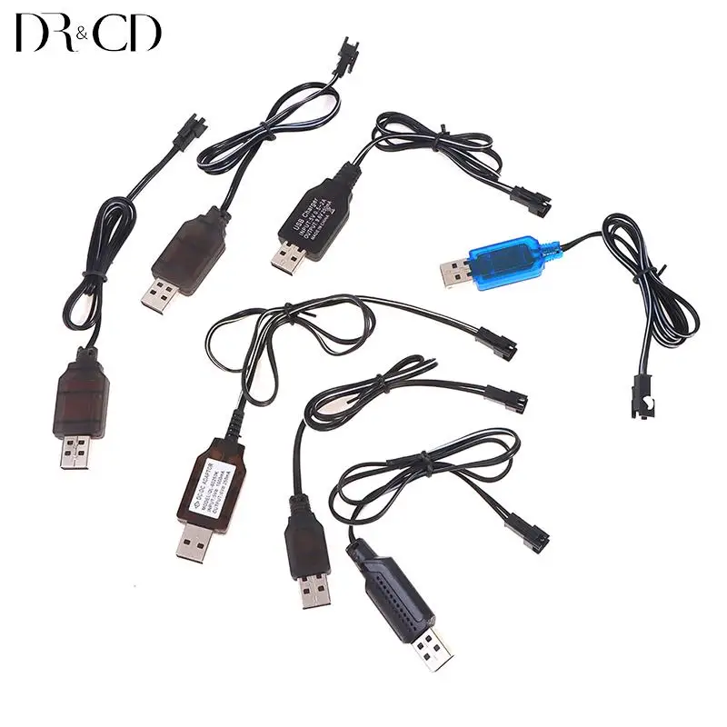 3.6V 4.8V 6V 7.2V USB Charging Cable 2pin Plug To USB Connector Lithium Battery Charger For RC Aircraft Helicopter Toys