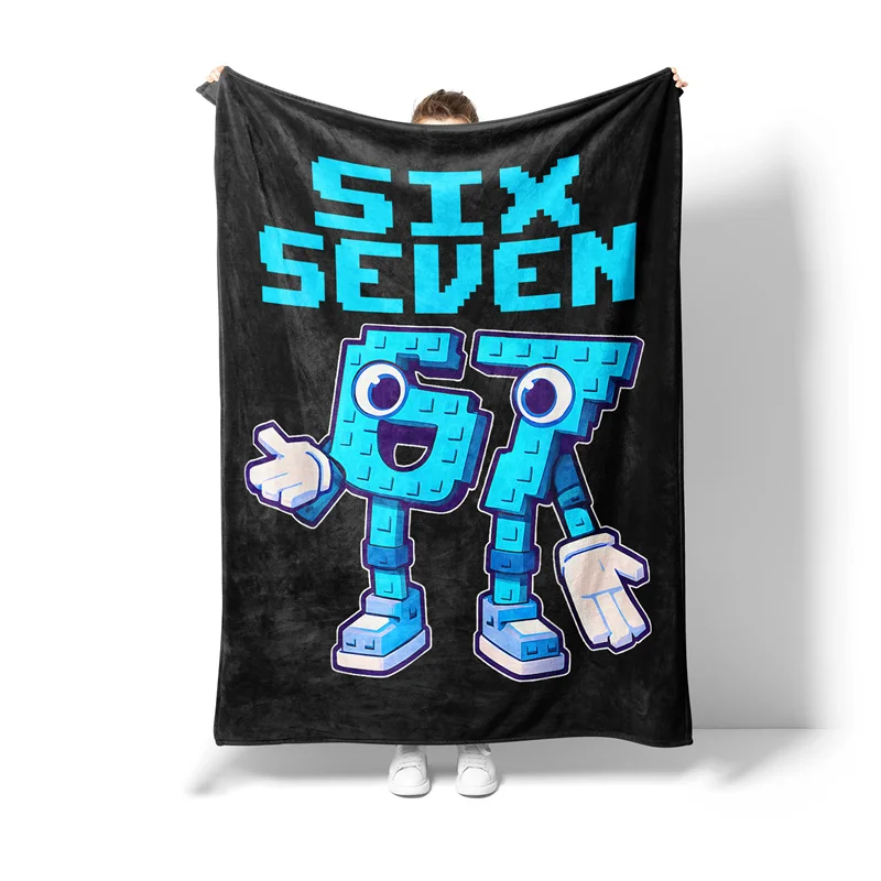 Aertemisi Six Seven Italian Brainrot 6 7 Gen Alpha Slang Pet Blanket for Small Medium Large Dog Cat Puppy Kitten Couch Sofa Bed