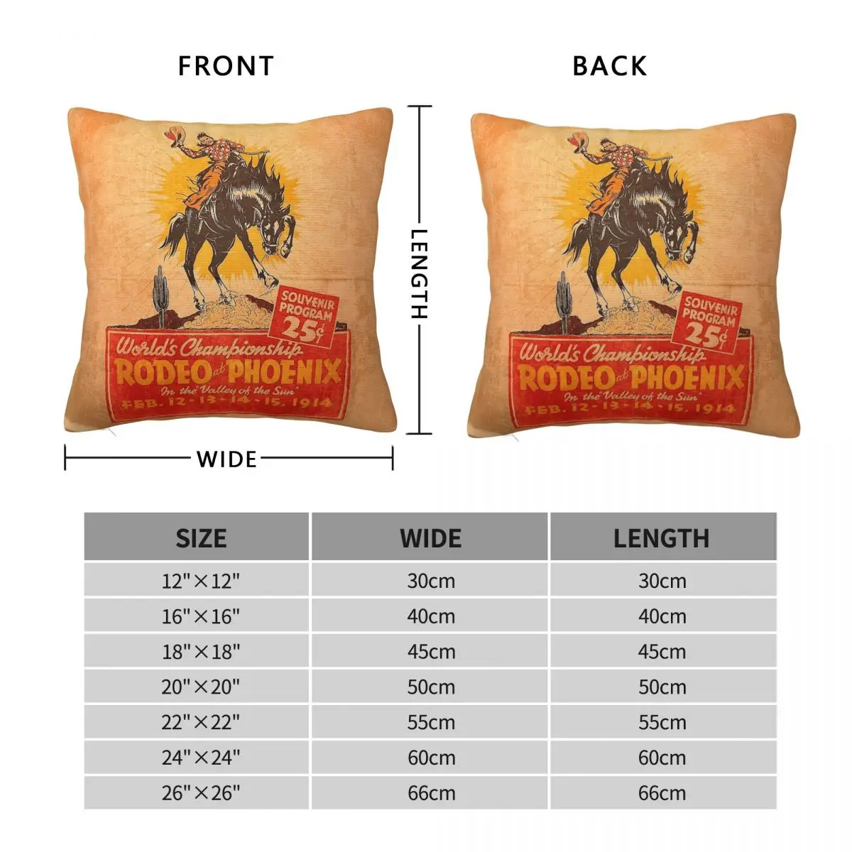 Vintage Western Rodeo Phoenix Square Pillowcase Polyester Linen Velvet Pattern Zip Decor Pillow Case Bed Cushion Cover Wholesale