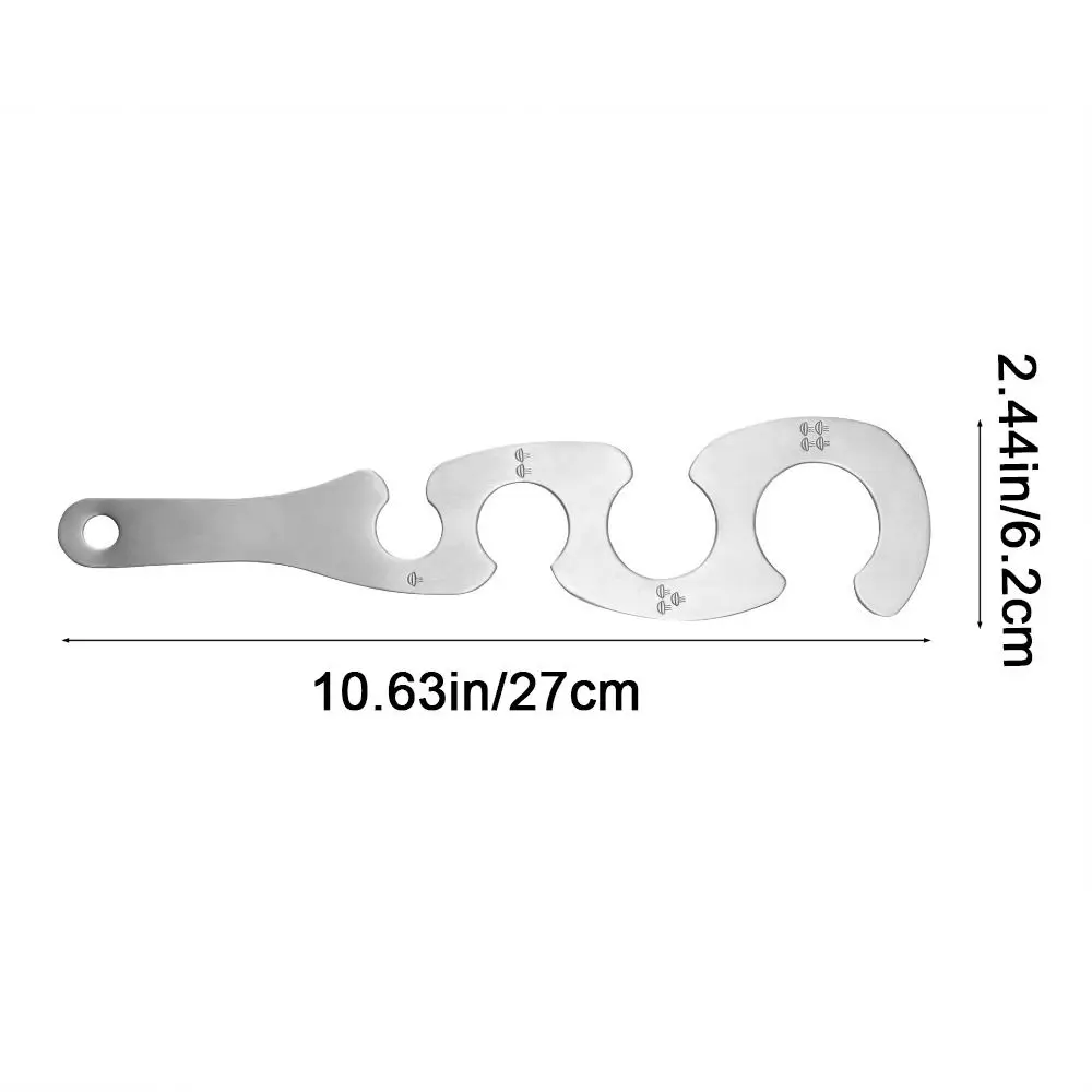 4 Holes Spaghetti Measurer Stainless Steel Easy Clearing Pasta Measuring Scale Portable S Shaped Pasta Noodle Measure