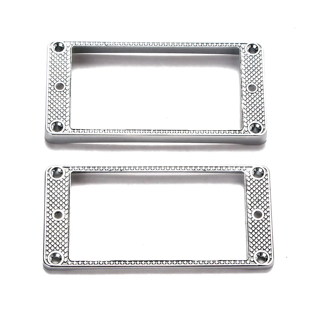 

2Pcs Metal Electric Guitar Humbucker Frame Pickup Ring Durable Decorative Accessory Gb301f Silver Humbucker Frame