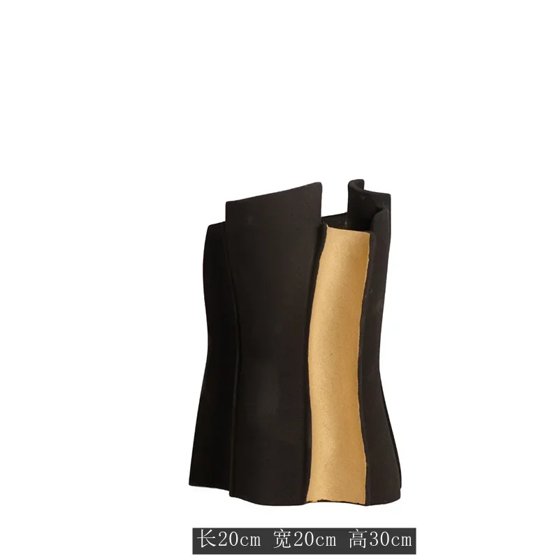 زخرفة مزهرية فاخرة وبسيطة من السيراميك على شكل خاص