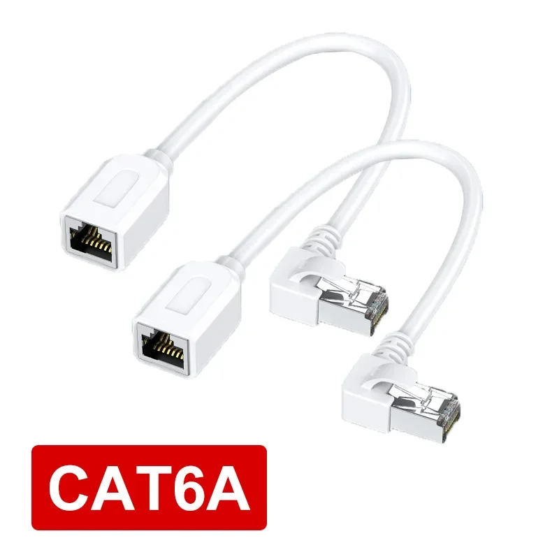 RJ45 Angled Ethernet Cable 90 Degree Universal Gigabit Cat6 Male to Female Network Extension Wire Copper CAT5E rj45 Extender